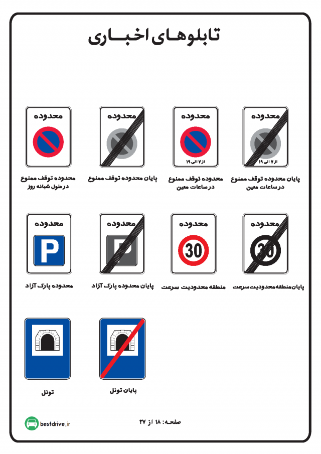 آموزش تابلو ها و علائم رانندگی برای آزمون آیین نامه ️【 صفر تا صد به همراه دانلود PDF 】 بست درایو آموزش تابلو ها و علائم رانندگی برای آزمون آیین نامه ️【 صفر تا صد به همراه دانلود PDF 】 بست درایو